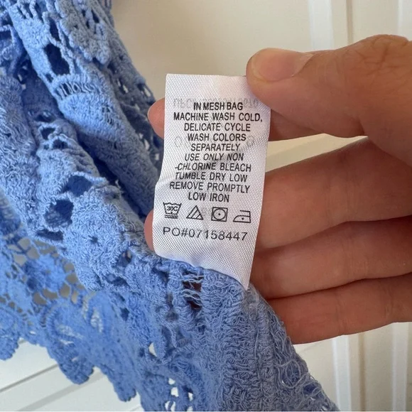 Catherines Women's Plus Size Graceful
Crochet Wrap Size 3X French Blue - Picture 6 of 8